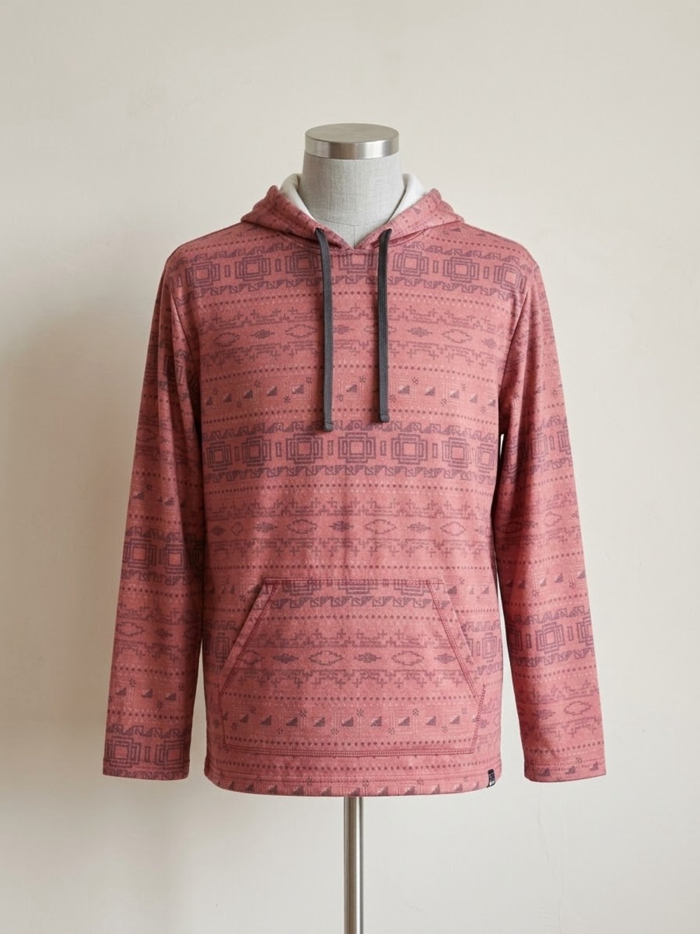 ELXR Quality Brand Men’s Large  Pullover Hoodie Red Southwestern Tribal Aztec